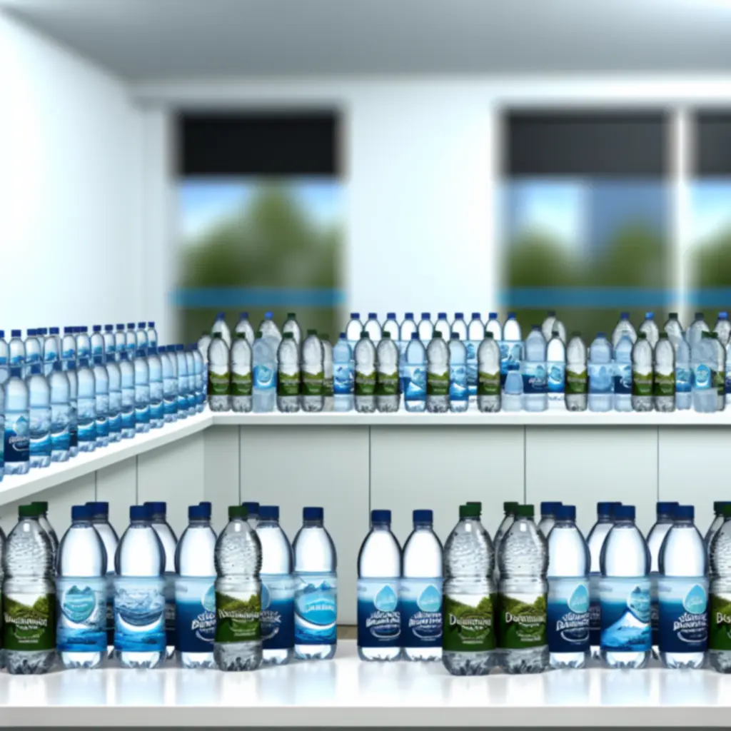 Selectie flessenwater voor vergaderruimte