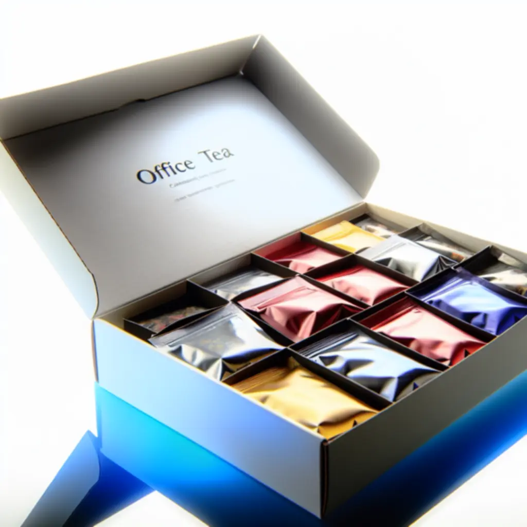 Detailopname van een theeverpakking met duidelijke productinformatie.