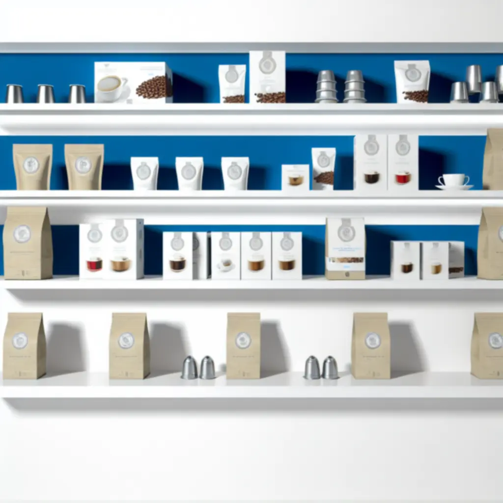 Selectie van premium koffiemerken en koffieverpakkingen voor kantoor