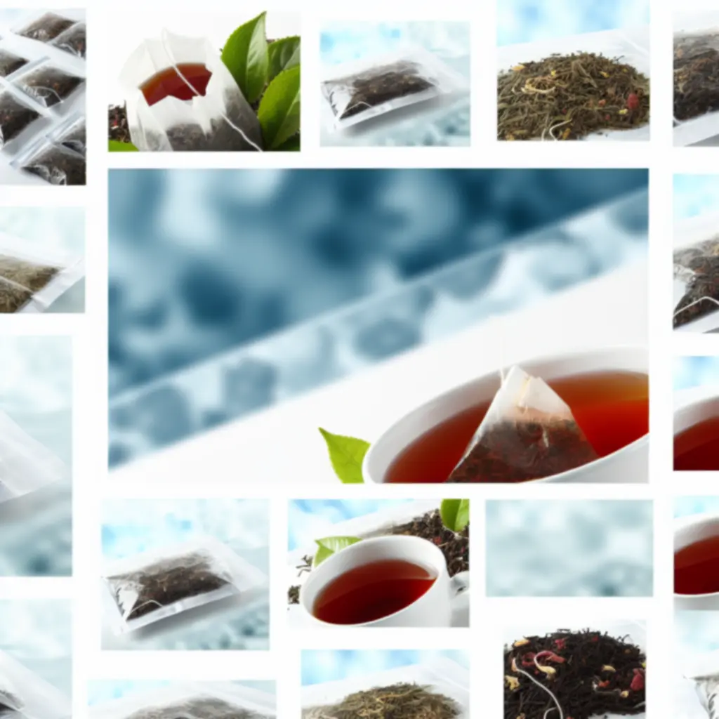 Assortiment met verschillende soorten thee in kantooromgeving